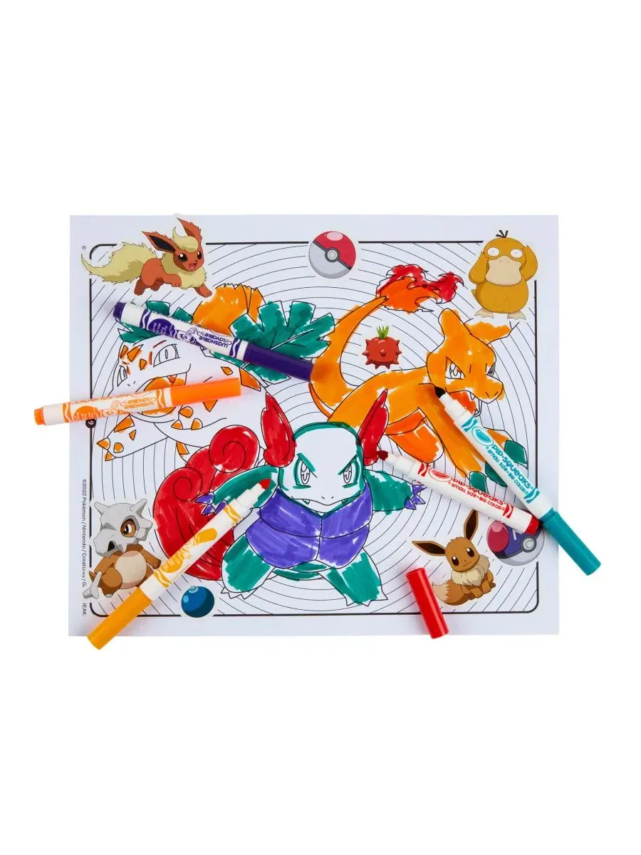 Набор для творчества с наклейками Pokemon, 3 комплекта Crayola — изображение 3 из 8, мульти