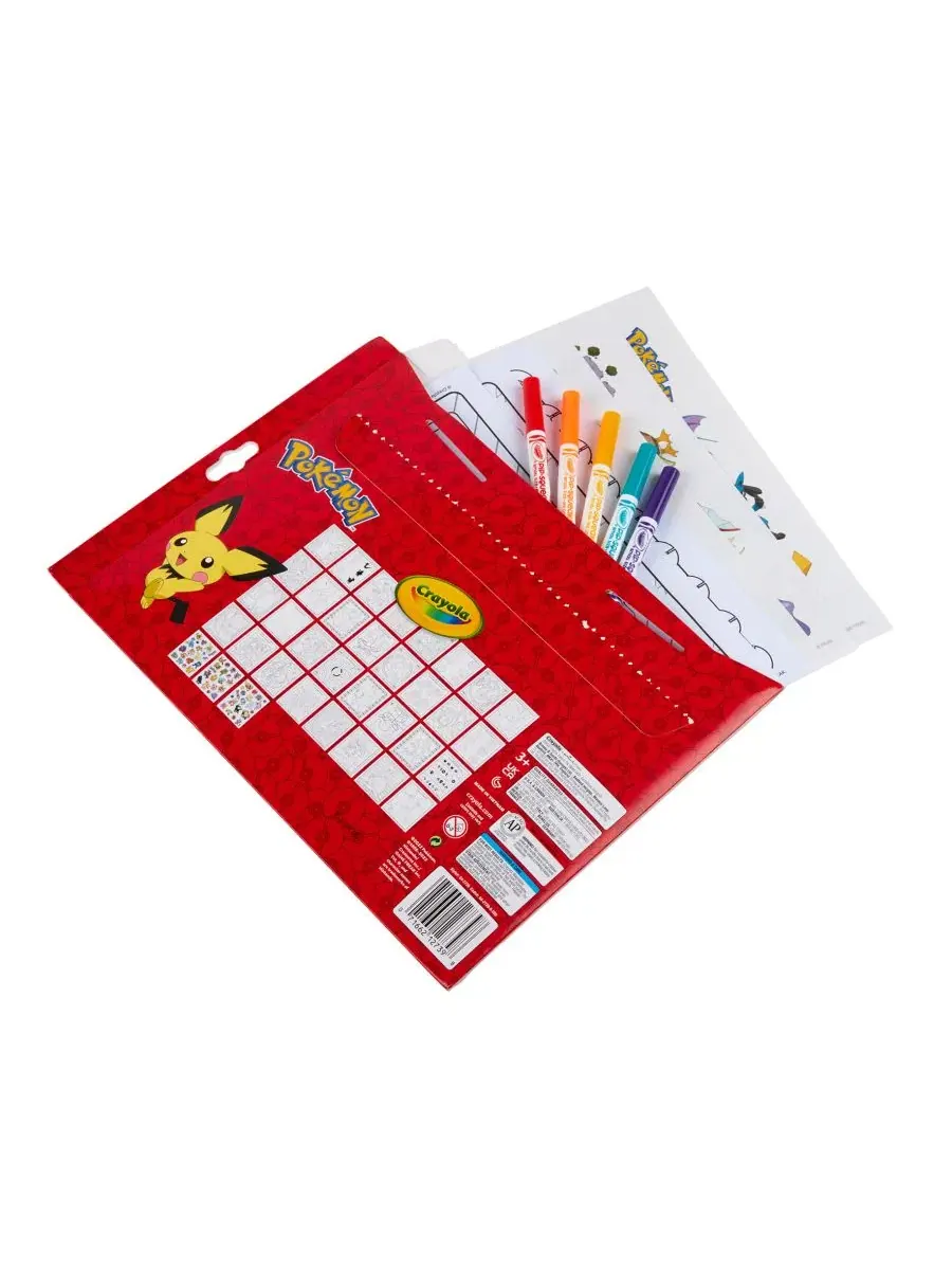 Набор для творчества с наклейками Pokemon, 3 комплекта Crayola — изображение 5 из 8, мульти