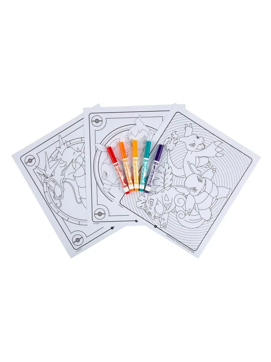 Набор для творчества с наклейками Pokemon, 3 комплекта Crayola — изображение 6 из 8, мульти