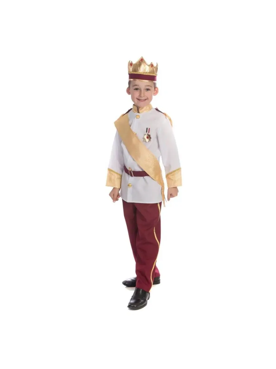 Костюм принца с рубашкой, брюками, поясом, кушаком и короной Prince Charming Dress Up America