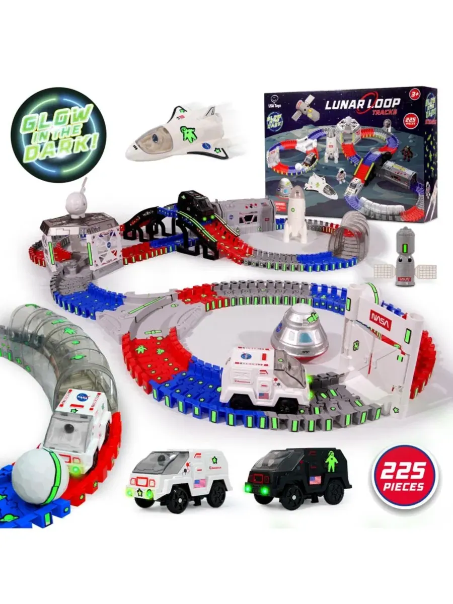 Игровой набор «Лунная петля: космические рельсы NASA», 225 деталей Usa Toyz