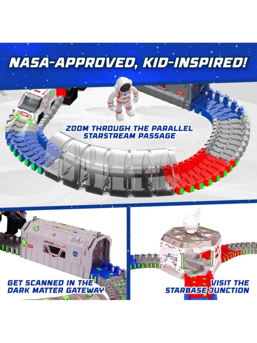 Игровой набор «Лунная петля: космические рельсы NASA», 225 деталей Usa Toyz — изображение 5 из 7, нет цвета