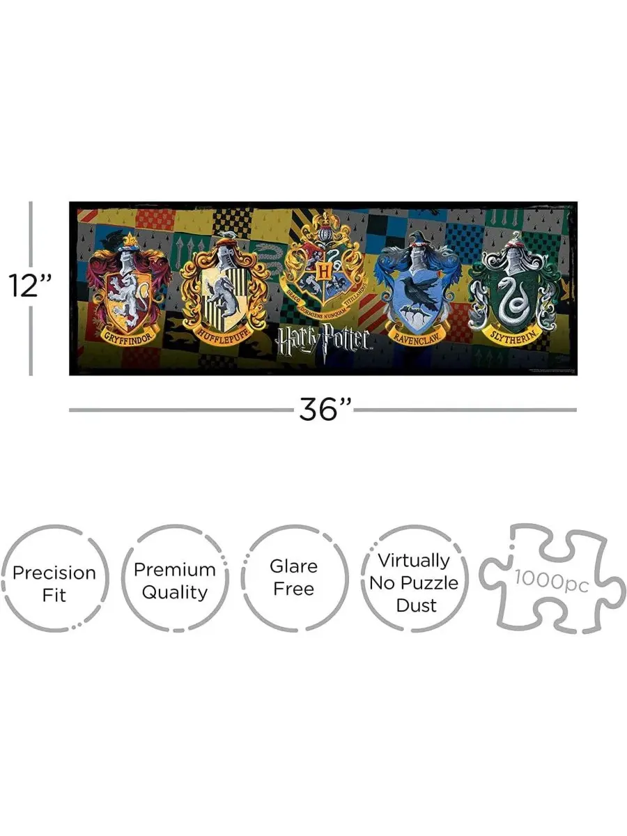 Пазл Harry Potter Crests Slim, 1000 деталей Nmr Distribution — изображение 2 из 4, нет цвета