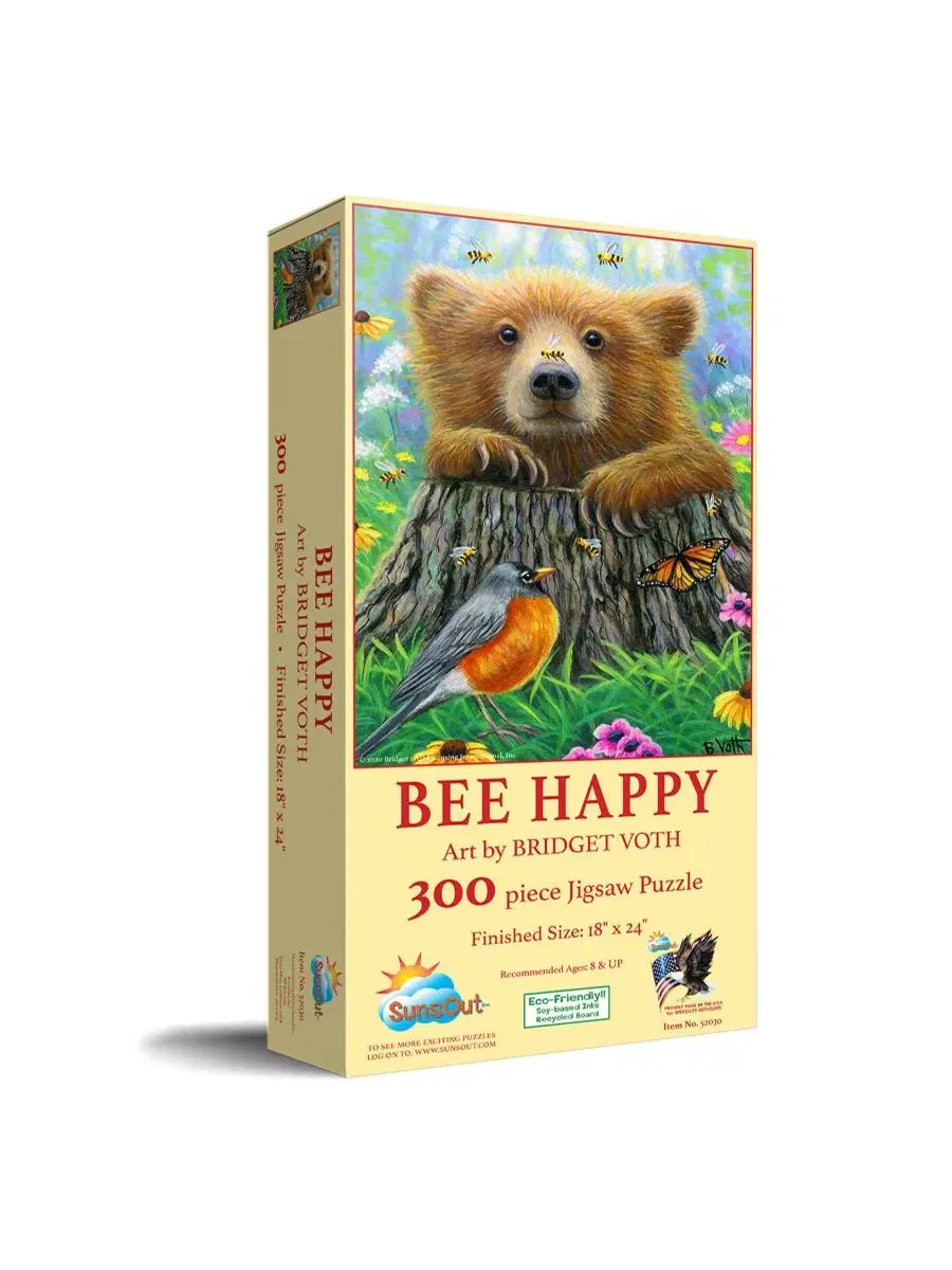Пазл Bee Happy из 300 деталей для взрослых Sunsout
