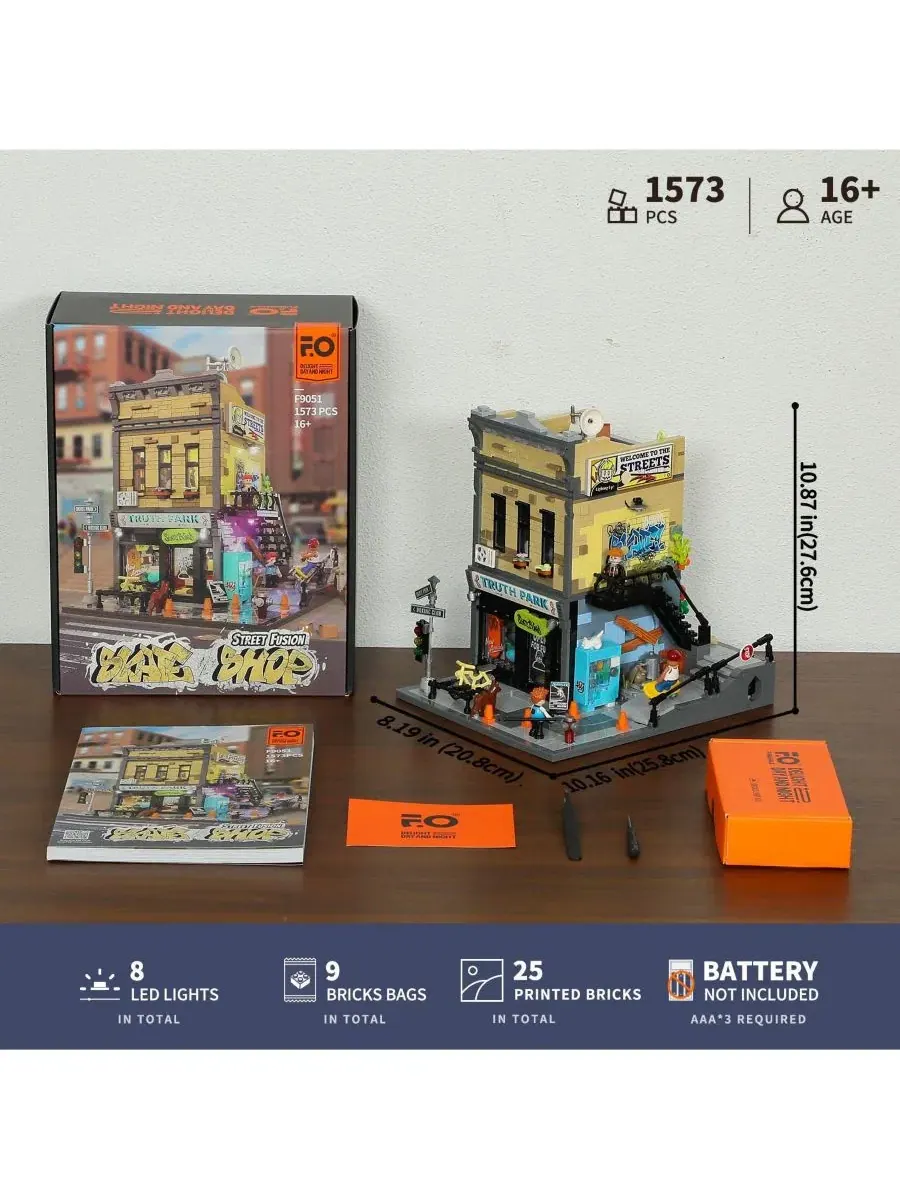Конструктор Lumibricks Skate Shop Lighting 1573 деталей, с LED-подсветкой — изображение 8 из 10, нет цвета
