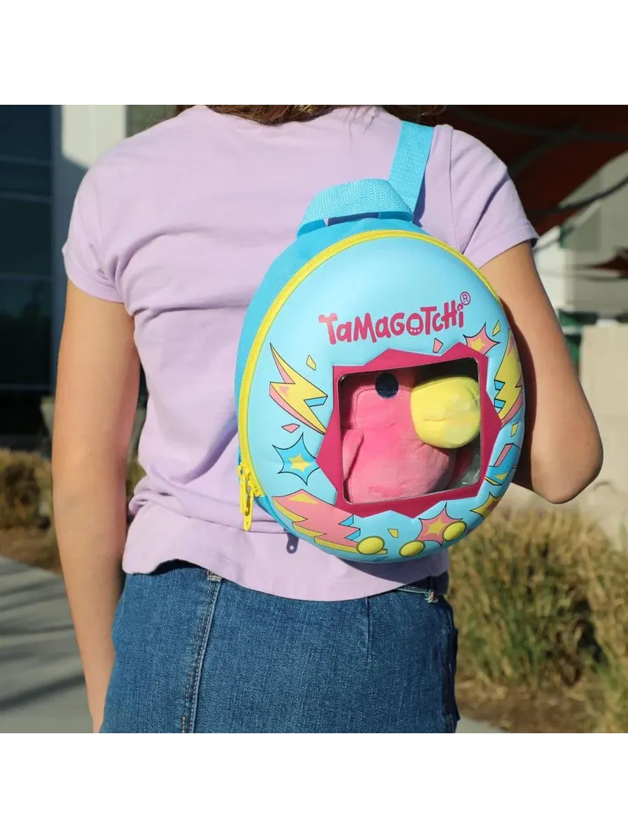 Мягкая игрушка-рюкзак Tamagotchi Adventure Companion Backpack Hashizotchi Plush Bandai — изображение 3 из 3, нет цвета