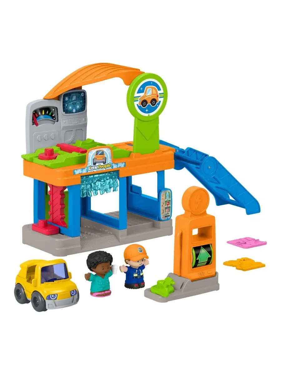 Игровой набор Little People Fillin' Fun Service Station с складной рампой Fisher Price — мульти