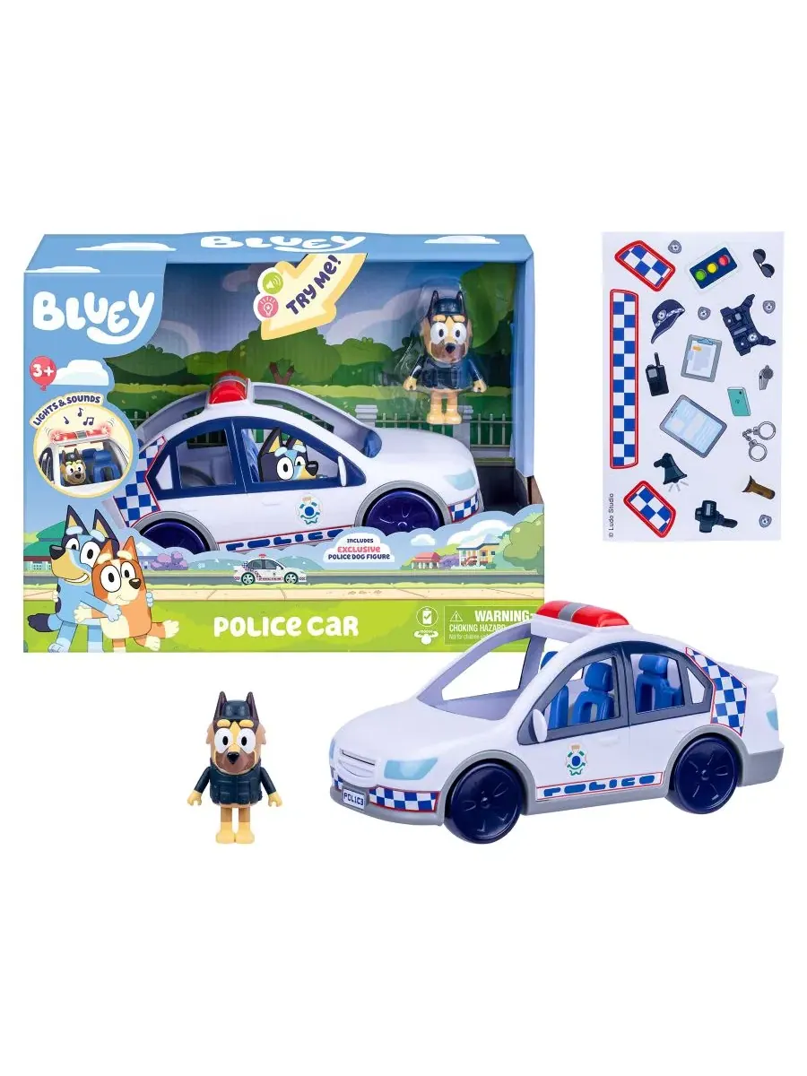 Игровой набор Полицейская машина Bluey с фигуркой полицейского — изображение 7 из 9, нет цвета