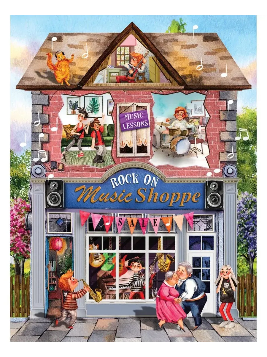 Пазл 500 деталей с изображением Music House SunsOut — изображение 3 из 5, нет цвета