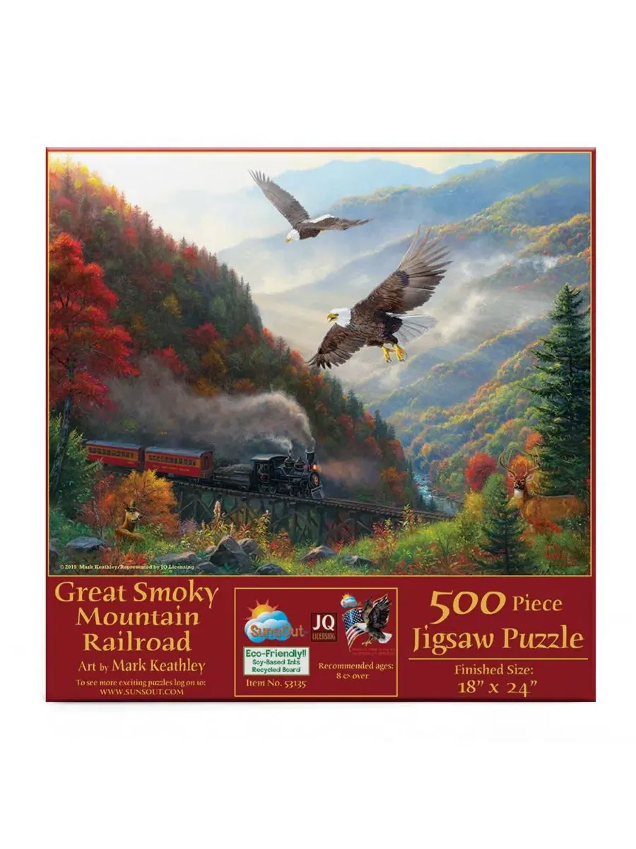 Пазл 500 элементов Great Smoky Mountain Railroad SunsOut — изображение 3 из 5, нет цвета