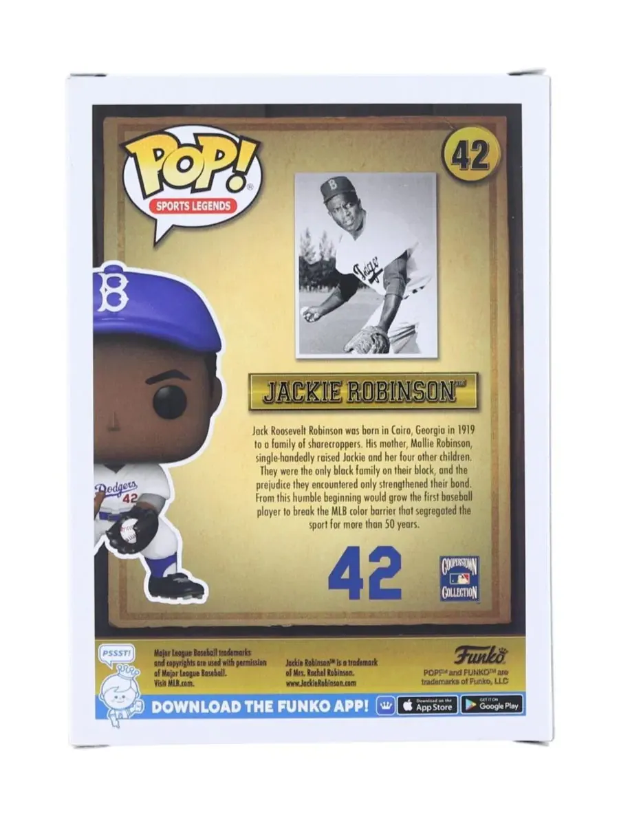 Фигурка Funko Pop! MLB LA Dodgers Jackie Robinson, 9,5 см — изображение 3 из 3, нет цвета