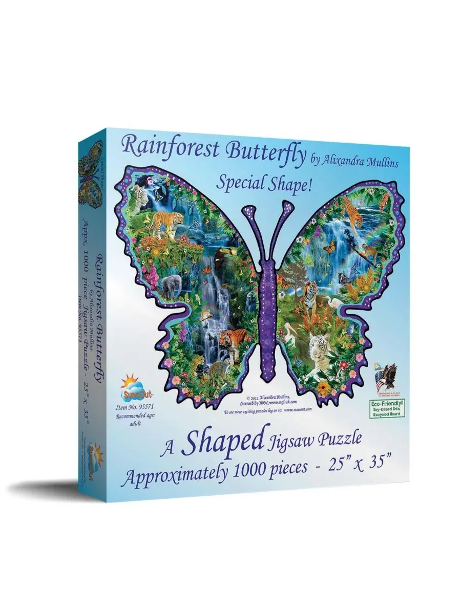 Пазл 1000 элементов Rainforest Butterfly SunsOut