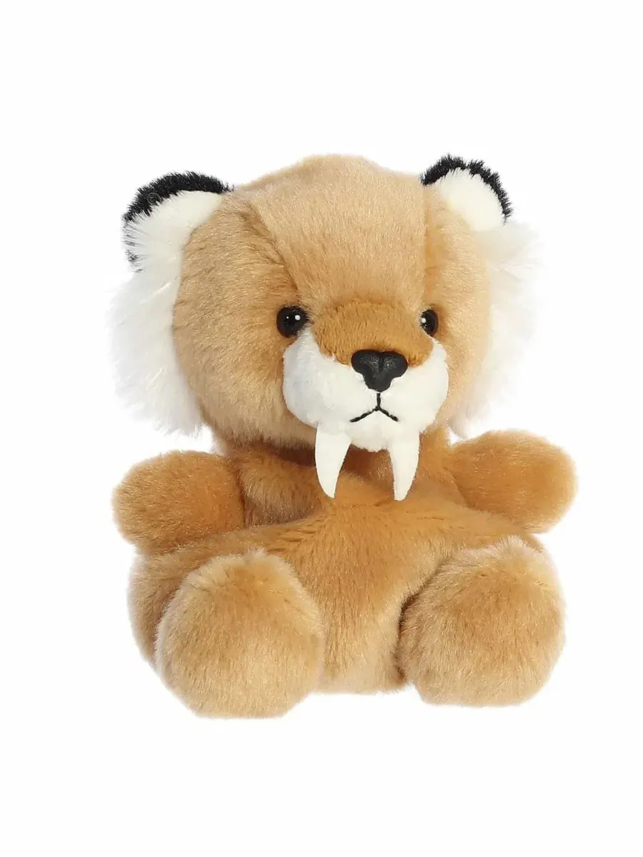 Мягкая игрушка Ash Sabre Tooth Tiger Palm Pals, 13 см Aurora — изображение 2 из 5, коричневый