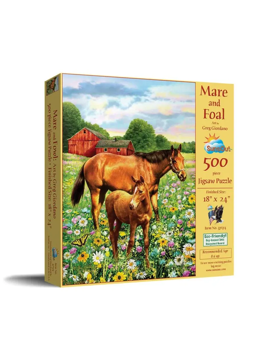 Пазл 500 элементов Mare and Foal SunsOut, 45x60 см