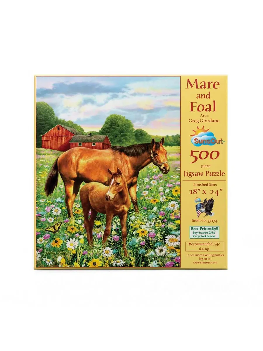 Пазл 500 элементов Mare and Foal SunsOut, 45x60 см — изображение 3 из 5, нет цвета