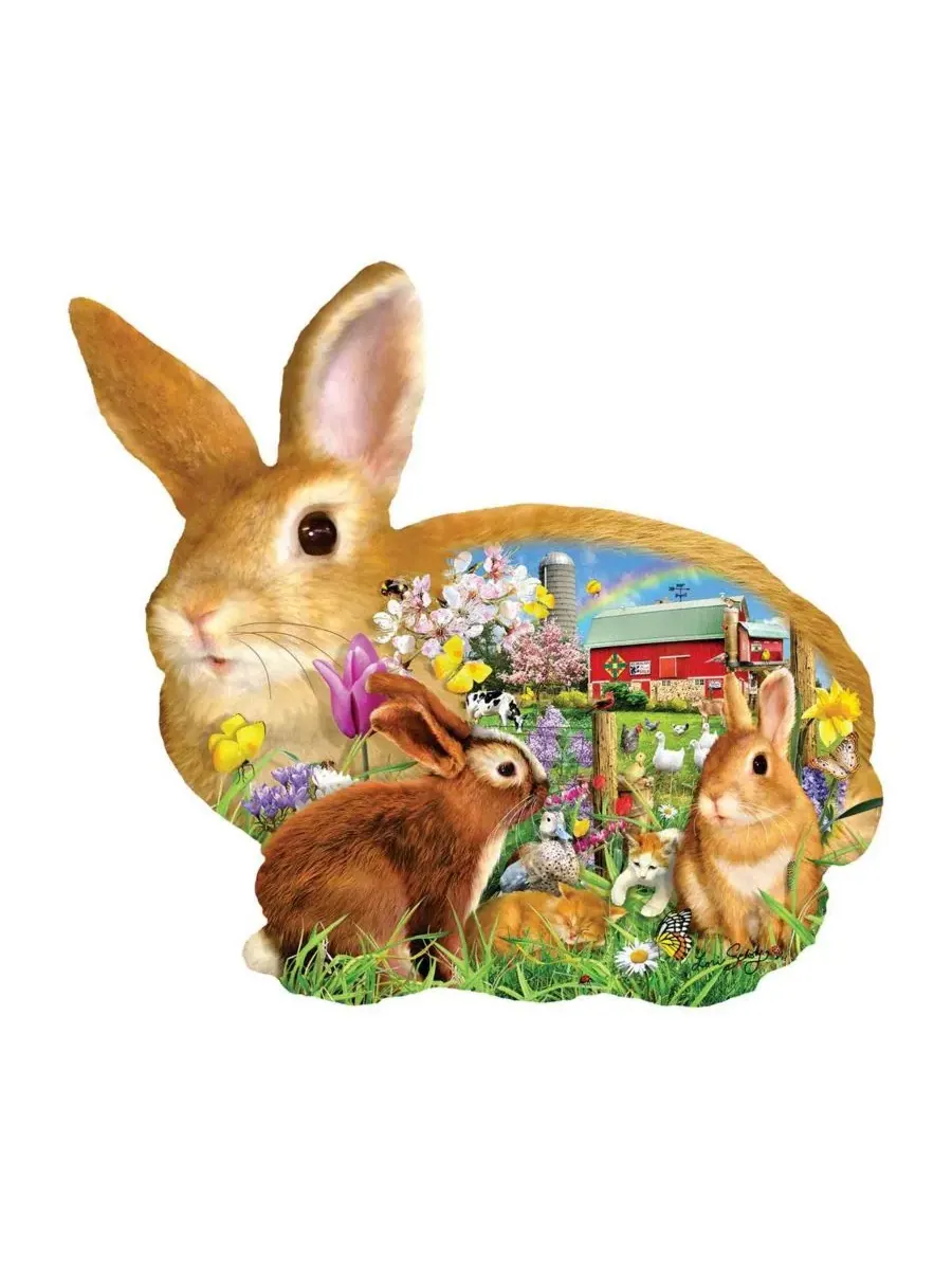 Пазл 1000 деталей Springtime Bunnies SunsOut, 74x67 см — изображение 2 из 5, нет цвета
