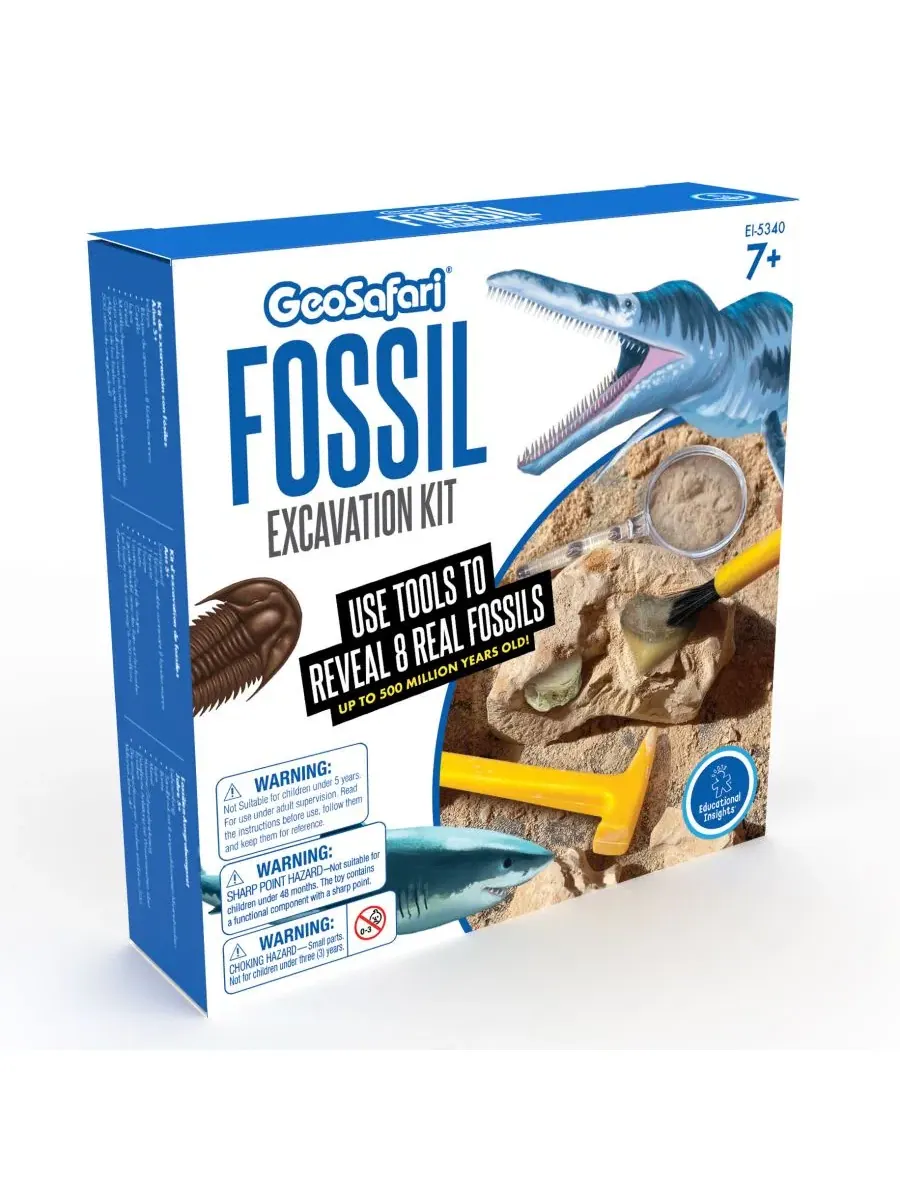 Набор для поиска окаменелостей GeoSafari Jr Educational Insights — мульти