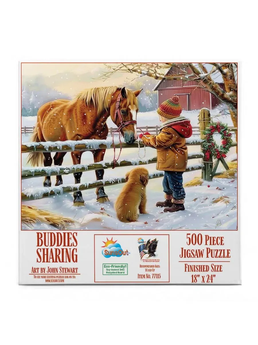 Пазл Buddies Sharing из 500 деталей для взрослых Sunsout — изображение 3 из 5, нет цвета