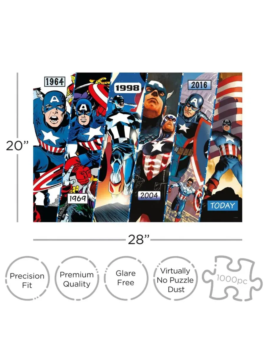 Пазл Marvel «Хронология Капитана Америки», 1000 деталей Nmr Distribution — изображение 2 из 3, нет цвета