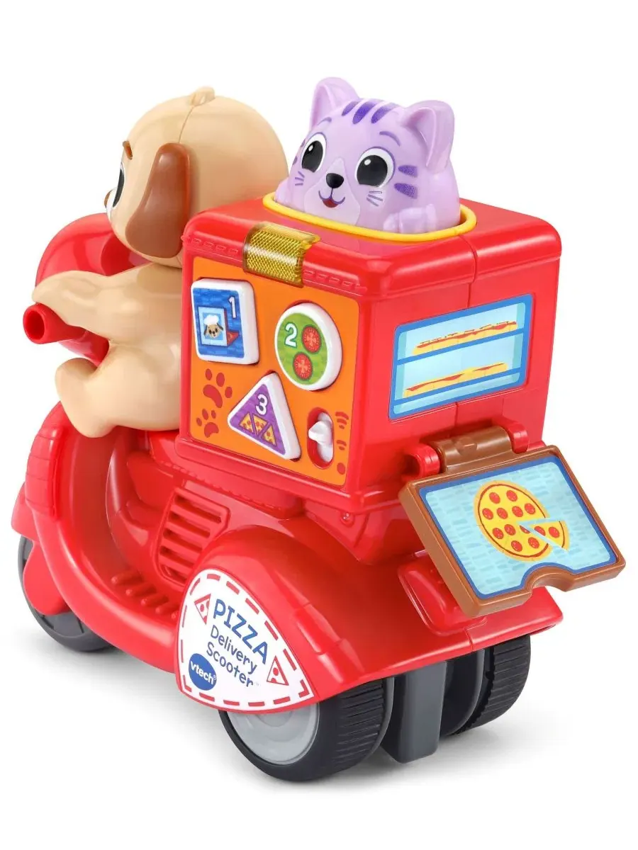 Развивающая игрушка Press & Roll Pizza Scooter Numbers, Shapes & Colors Learning Toy VTech — изображение 5 из 5, нет цвета