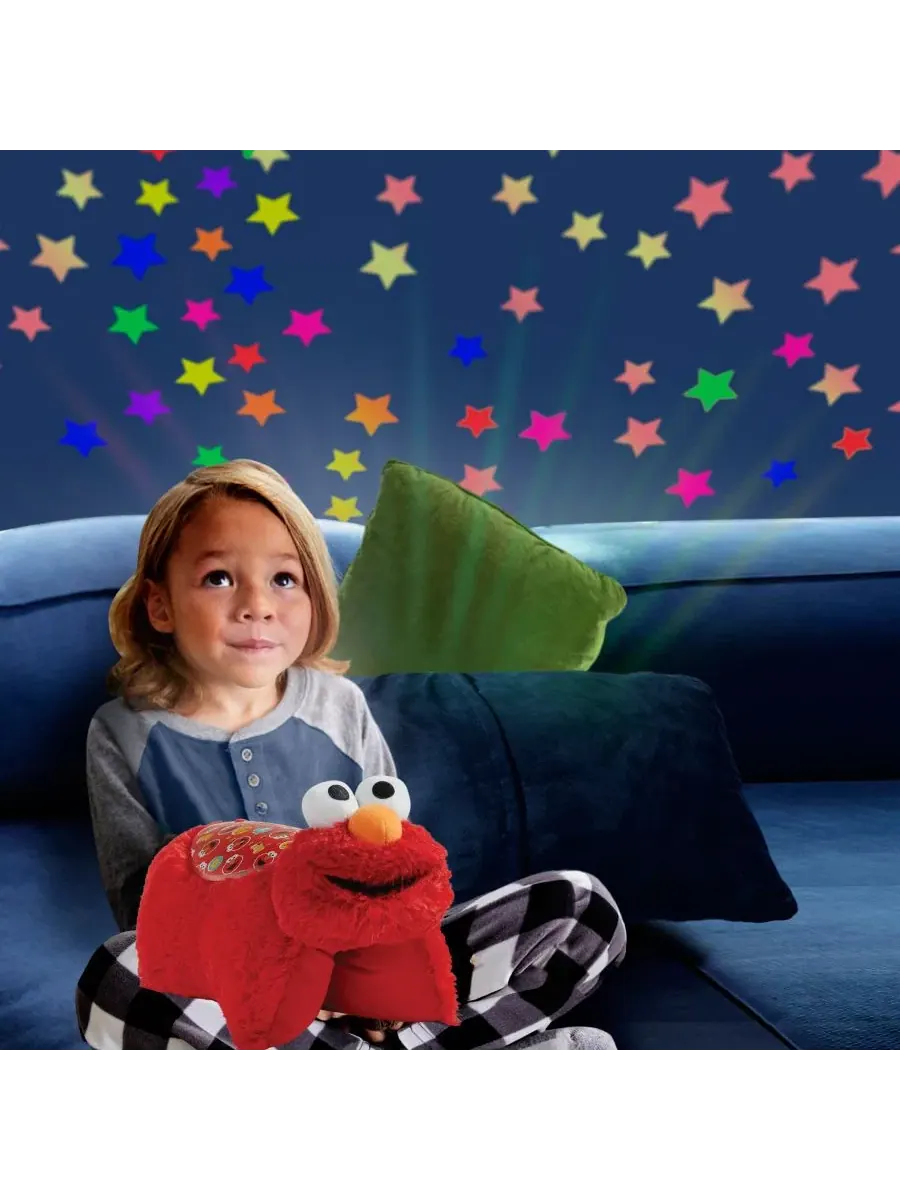 Мягкая игрушка-ночник Sesame Street Elmo Sleeptime Lite Pillow Pets — изображение 5 из 8, красный