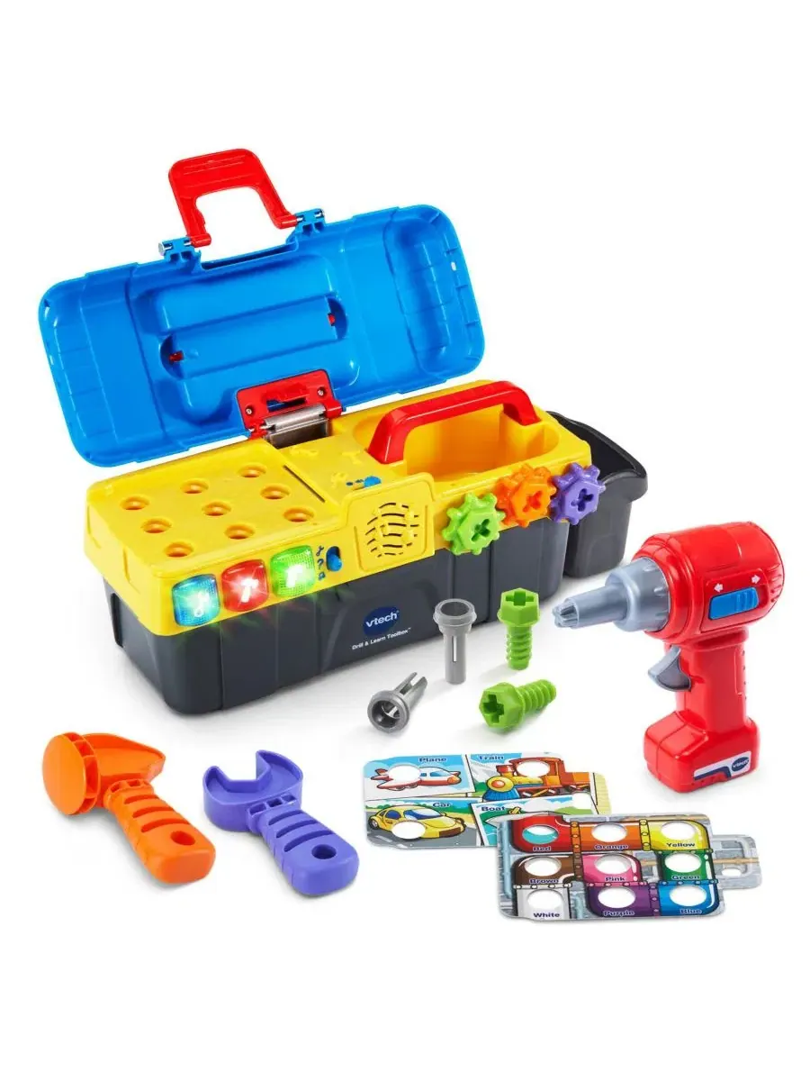 Игрушечный набор инструментов с электронным лотком и дрелью VTech Drill & Learn Toolbox