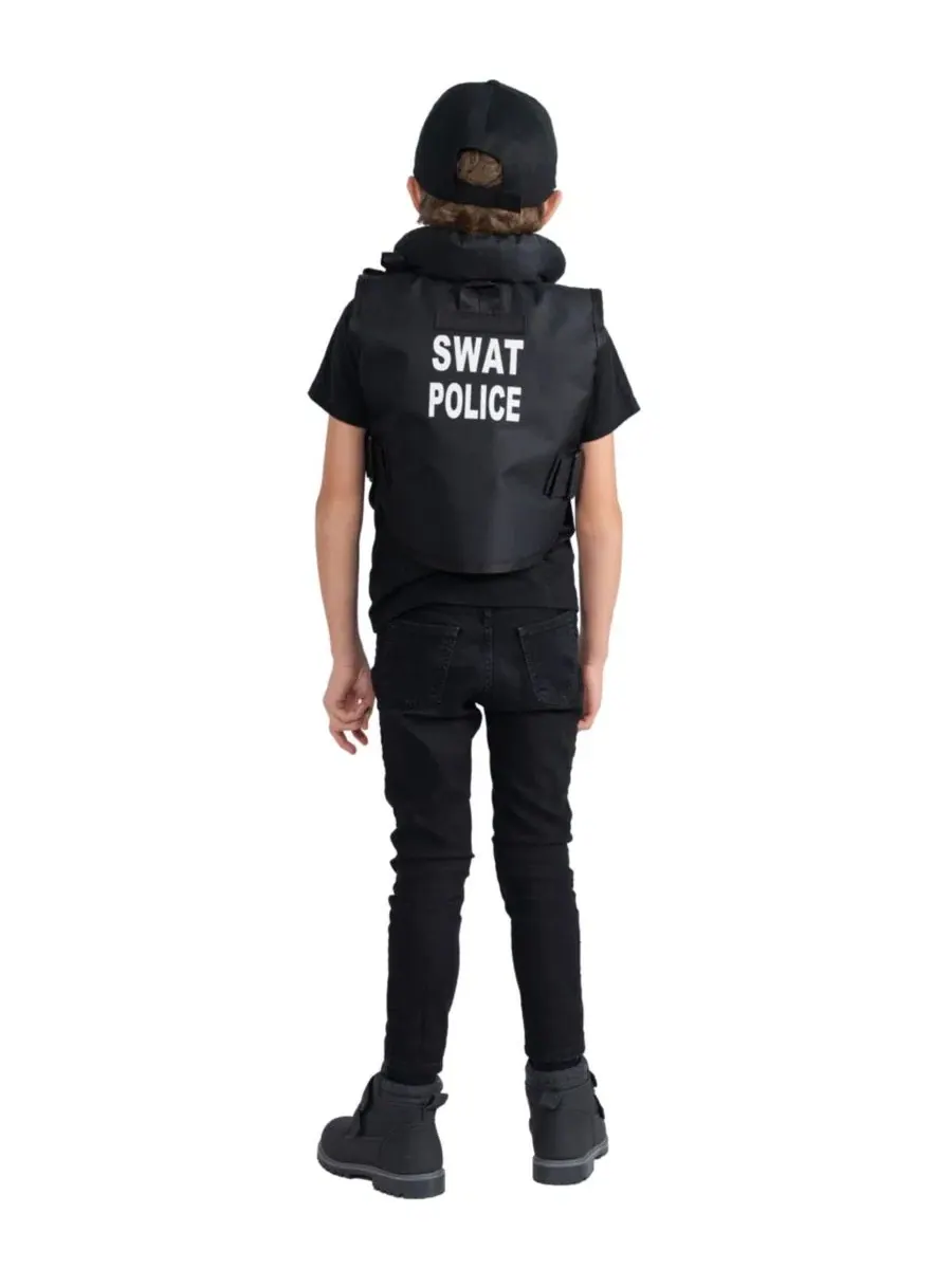 Костюм SWAT Vest and Cap Set Dress Up America — изображение 2 из 3, черный