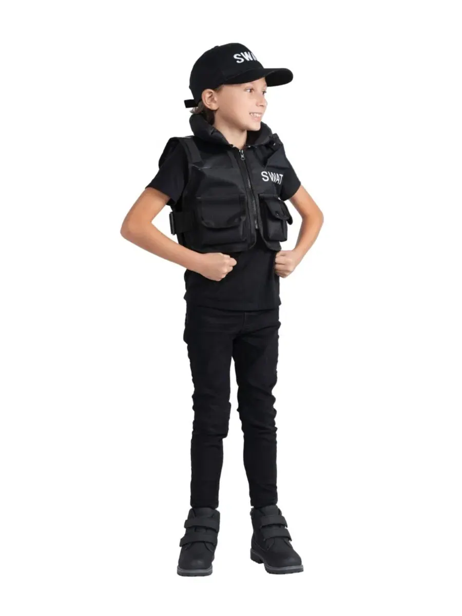 Костюм SWAT Vest and Cap Set Dress Up America — изображение 3 из 3, черный