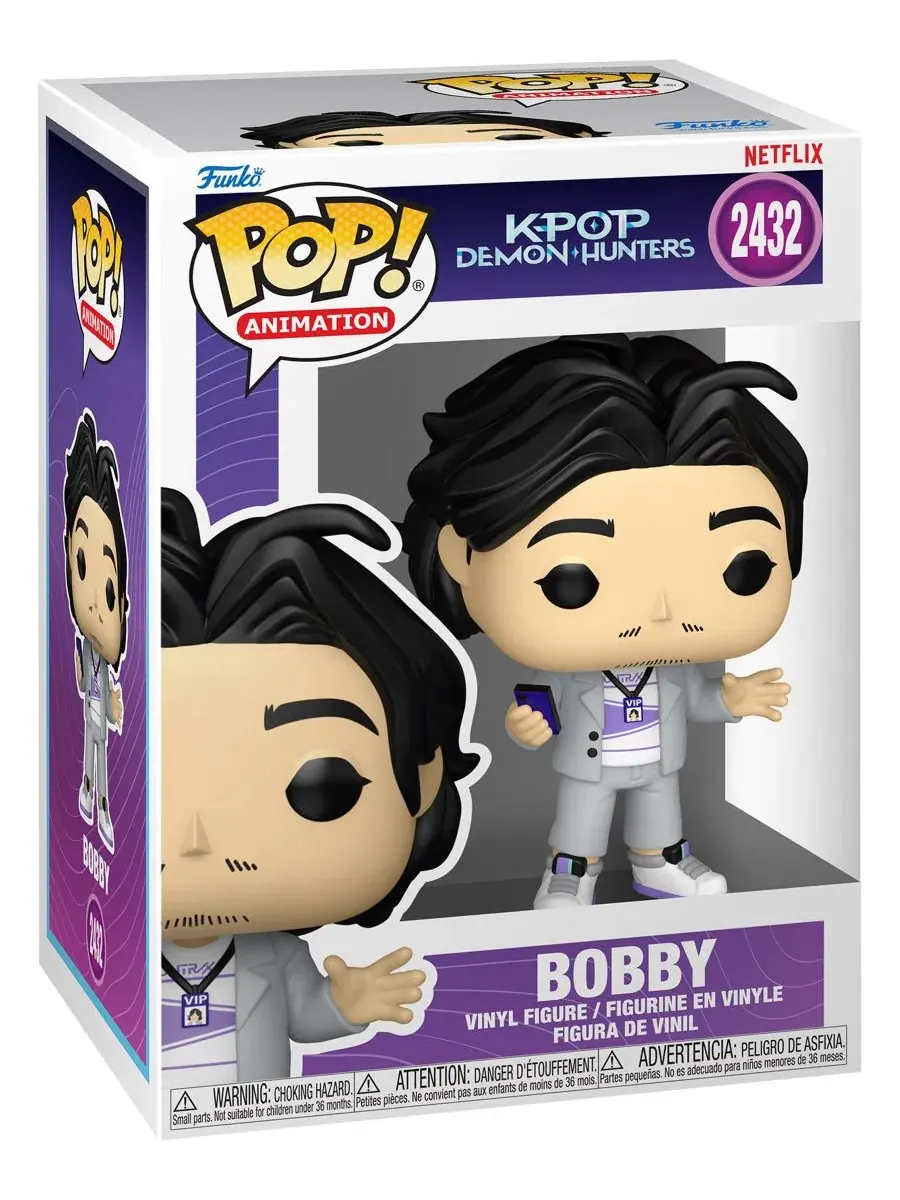 Коллекционная фигурка POP Animation K-Pop Demon Hunters Bobby Funko, 10,7 см — изображение 2 из 3, нет цвета