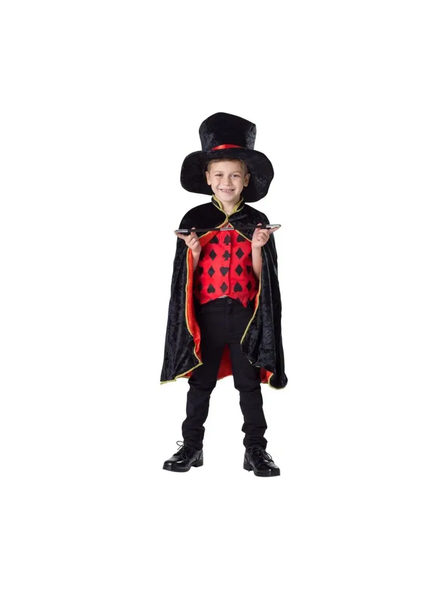 Детский костюм фокусника из черного бархата Dress Up America