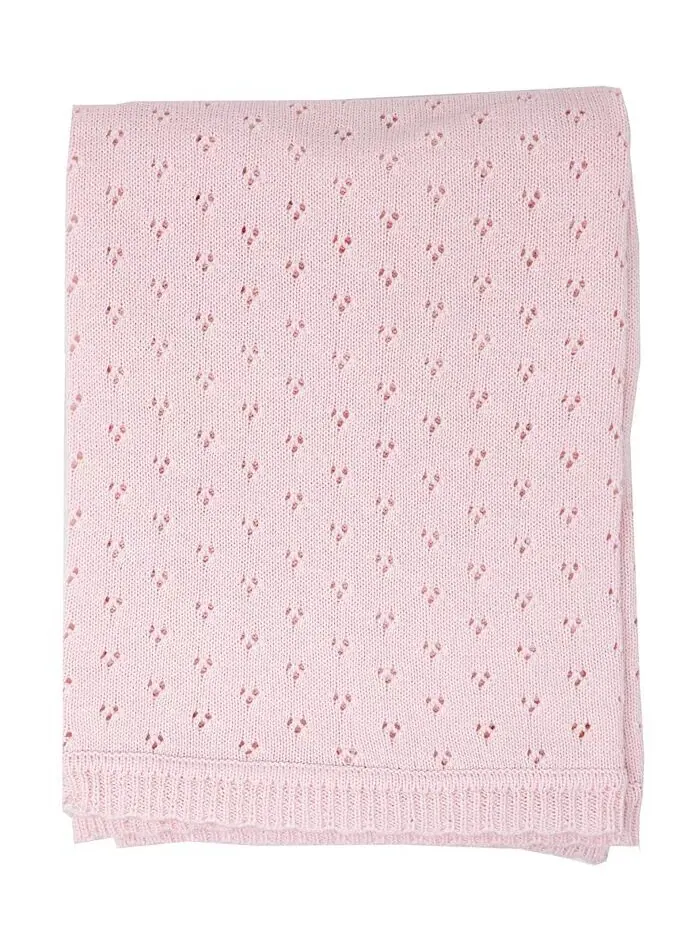 Одеяло Pointelle Layette для маленьких мальчиков и девочек Baby Mode Signature — розовый