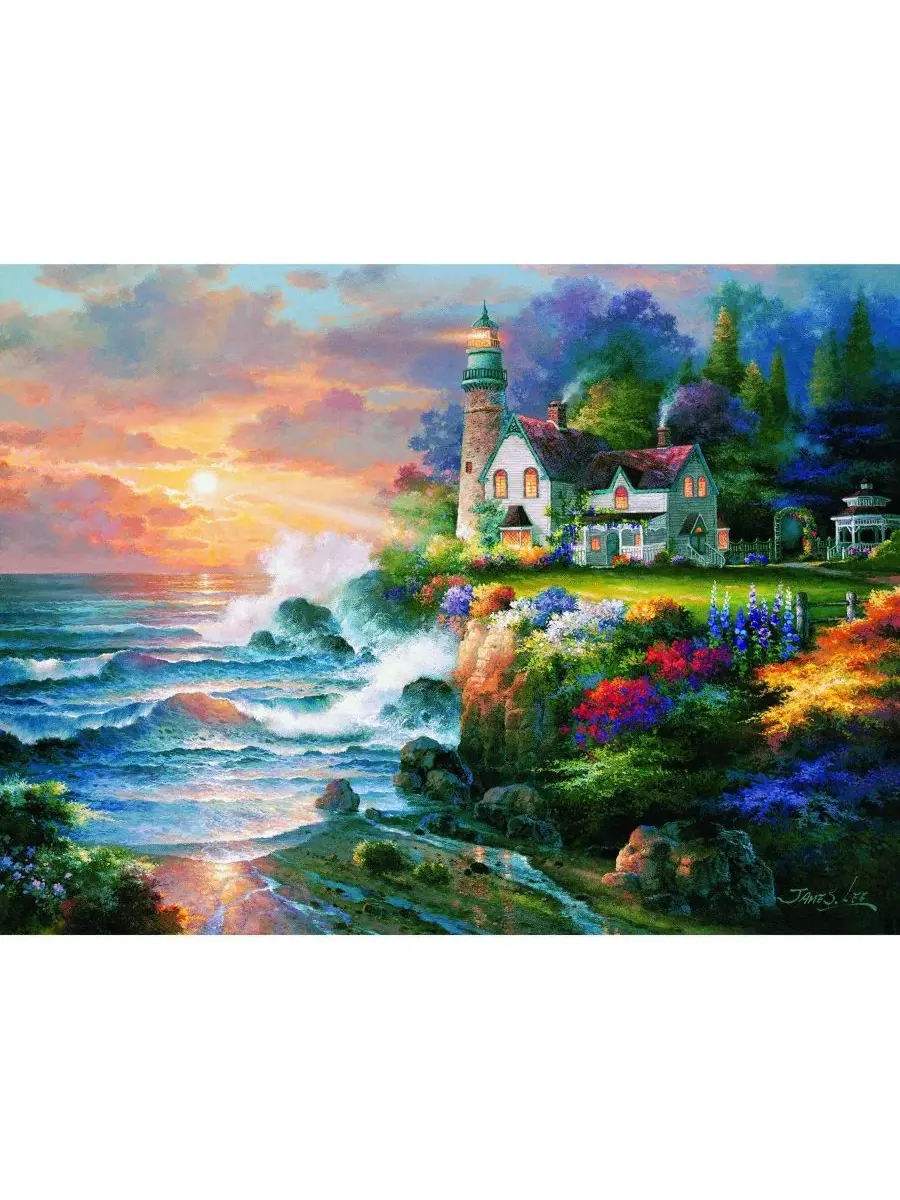 Пазл 1000 элементов с флористическим принтом Twilight Beacon SunsOut, 51×69 см — изображение 3 из 5, нет цвета