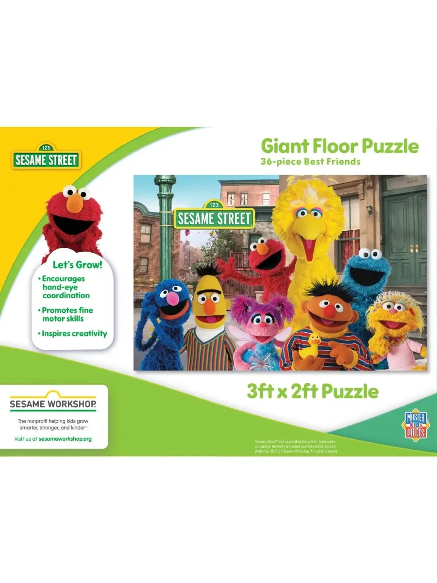 Напольный пазл 36 элементов с персонажами Улицы Сезам Best Friends MasterPieces Puzzles — изображение 3 из 3, мульти
