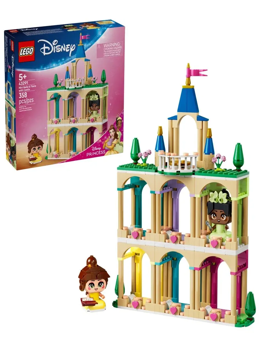 Конструктор Disney Princess Mini Belle and Tiana with Castle Building Toy 43291, 358 деталей Lego