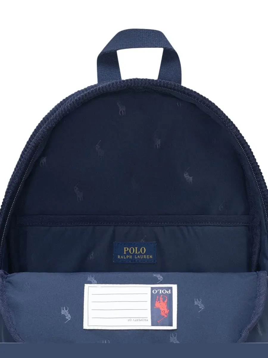 Рюкзак из вельвета с принтом Polo Pony Polo Ralph Lauren — изображение 4 из 4, синий