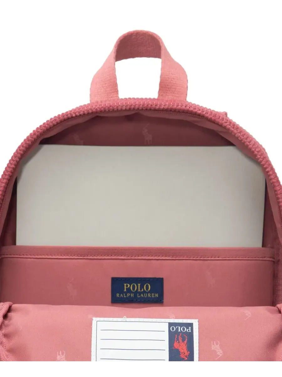 Рюкзак из вельвета с принтом Polo Pony Polo Ralph Lauren — изображение 4 из 4, розовый