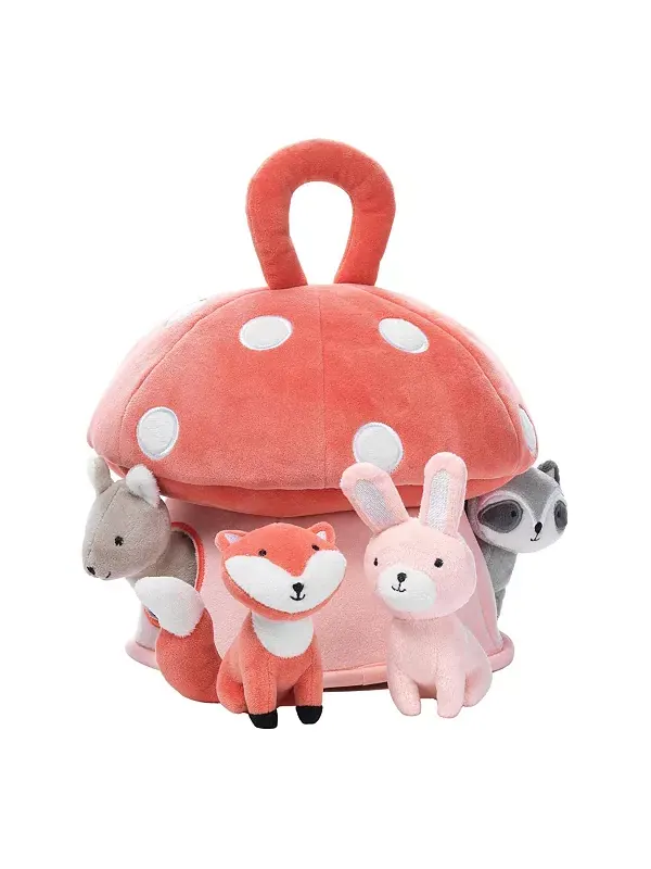 Интерактивный плюшевый домик-гриб с мягкими игрушками Lambs & Ivy — изображение 4 из 4, мульти
