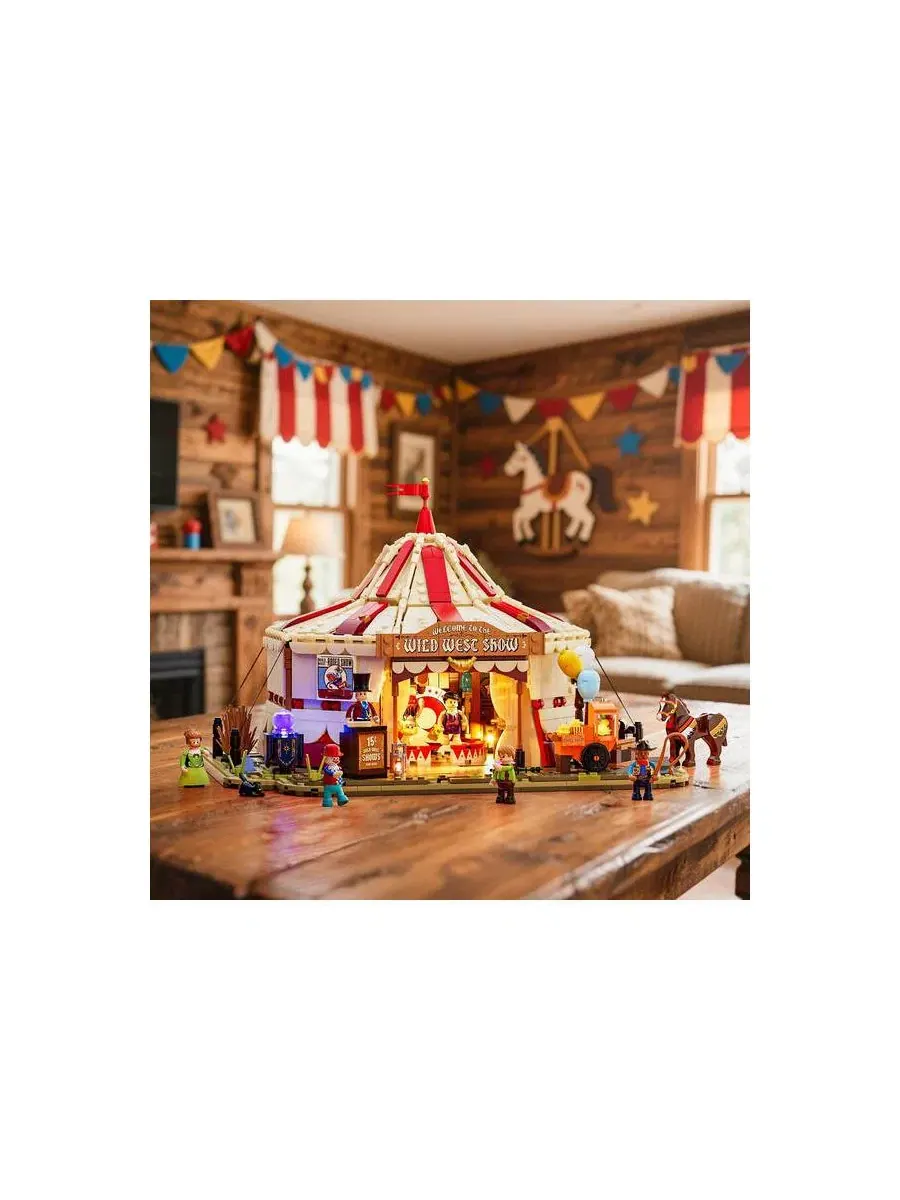 Конструктор Lumibricks с подсветкой, модель Travelling Circus The Wild West Show, 1962 деталей — изображение 2 из 10