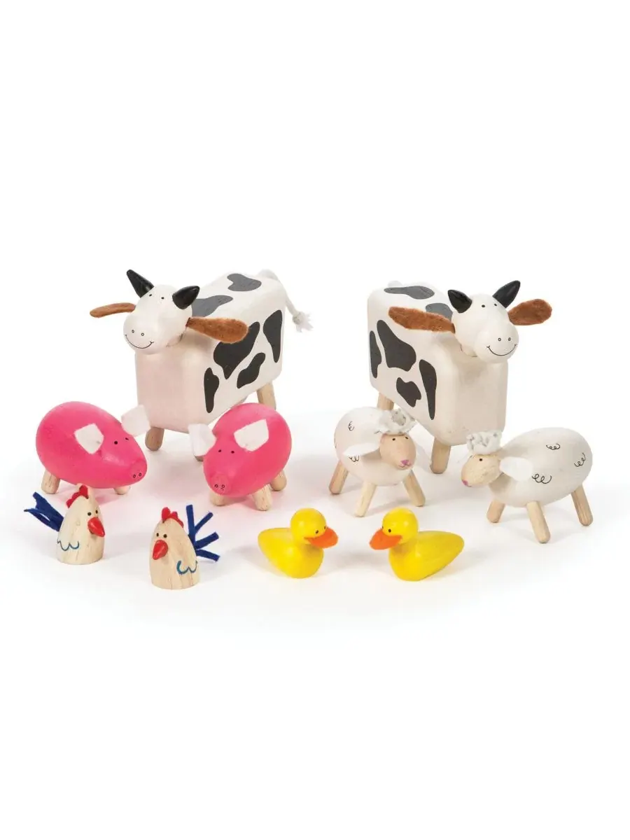 Набор деревянных фермерских животных Bigjigs Toys