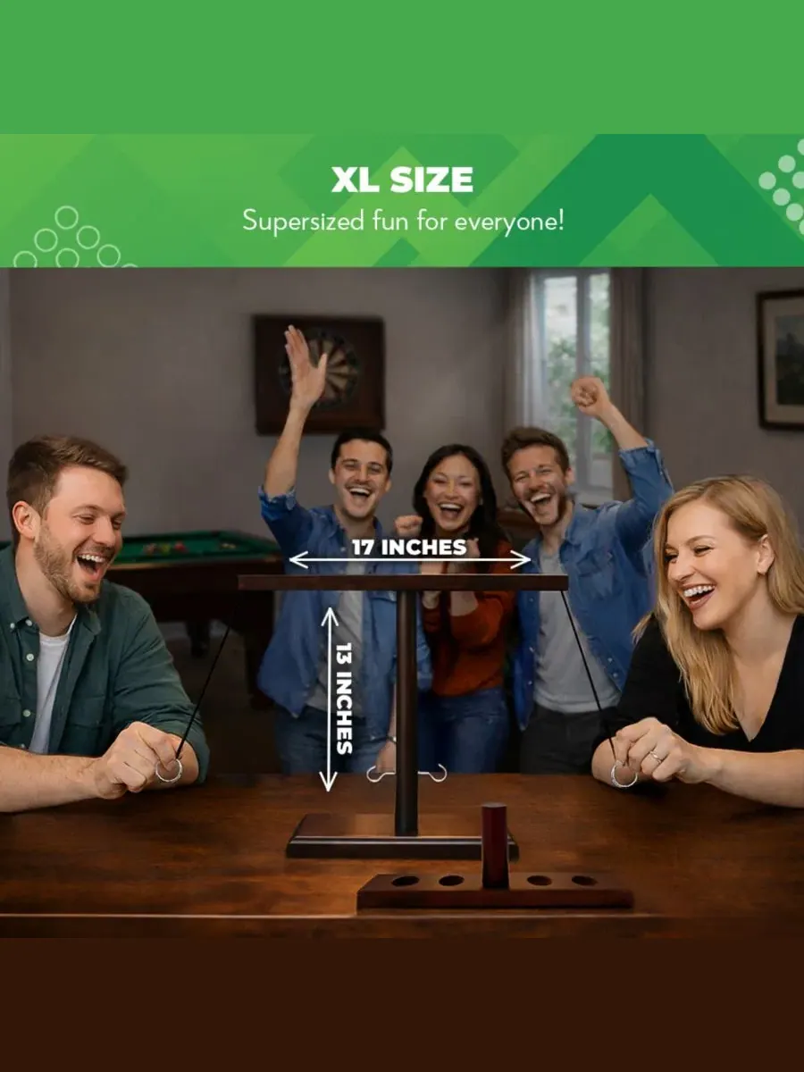 Настольная игра в кольца и крючки XL Battle Hooks, 2 игрока, 5+ игр SWOOC — изображение 5 из 5, коричневый