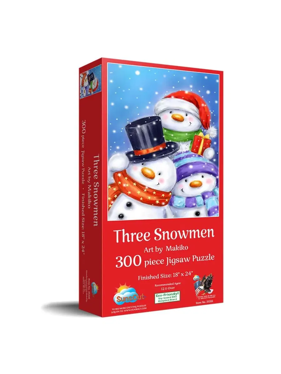 Пазл 300 деталей «Three Snowmen» SunsOut
