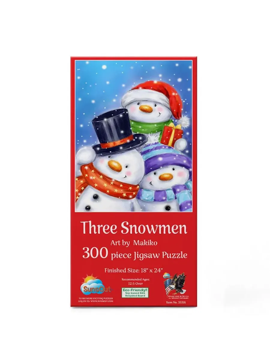 Пазл 300 деталей «Three Snowmen» SunsOut — изображение 3 из 5, нет цвета