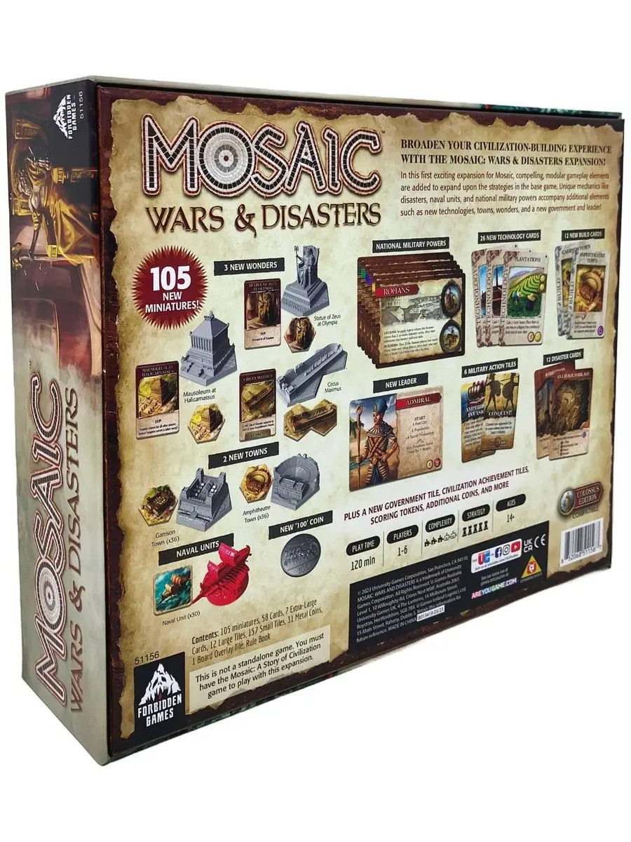 Настольная игра Mosaic Wars Disasters Expansion Colossus Edition Forbidden Games — изображение 4 из 8, мульти