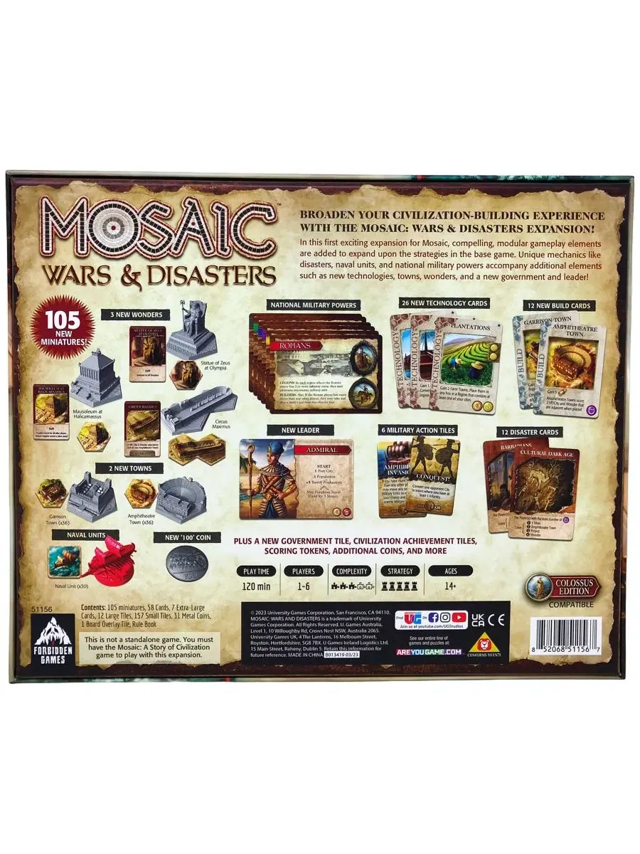 Настольная игра Mosaic Wars Disasters Expansion Colossus Edition Forbidden Games — изображение 7 из 8, мульти