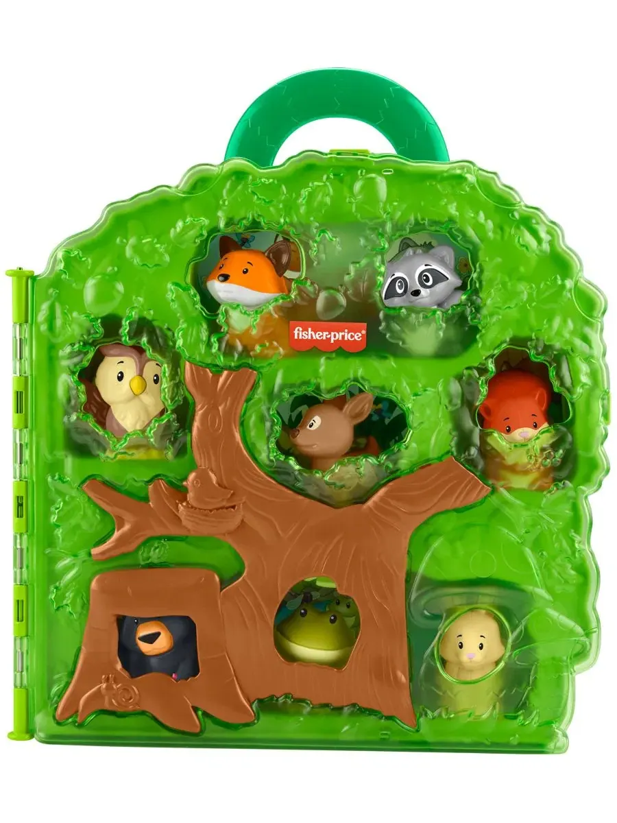 Детский игровой набор Fisher-Price Forest Friends с фигурками, 9 предметов, в чемоданчике Little — мульти