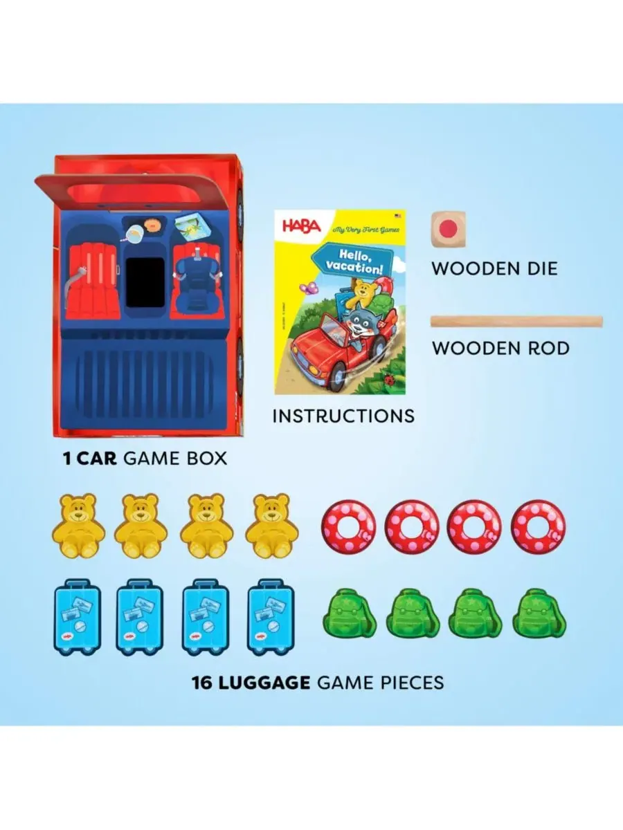 Настольная игра для малышей Hello Vacation Haba — изображение 4 из 7, красный