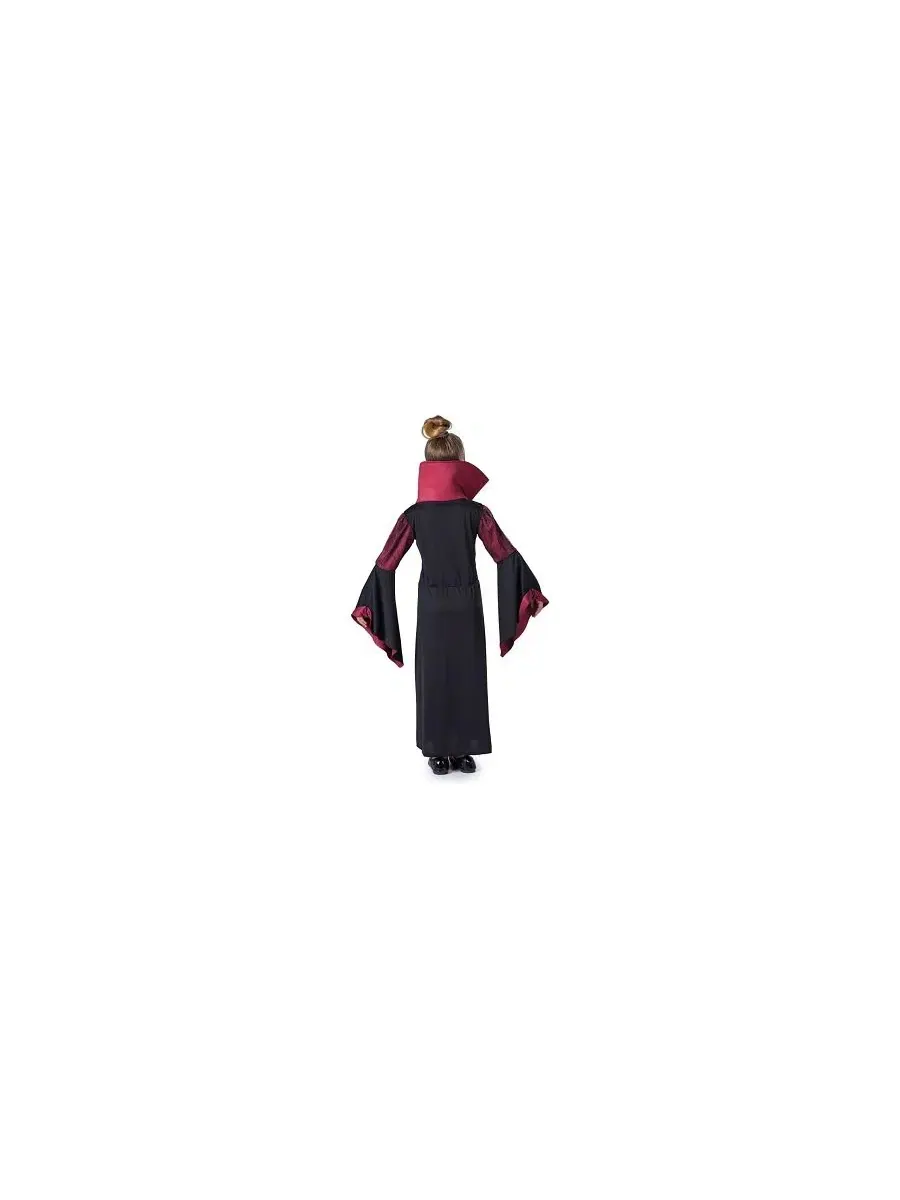 Костюм вампирши: платье и ожерелье - для девочек младшего возраста Dress Up America — изображение 2 из 4, черный/красный