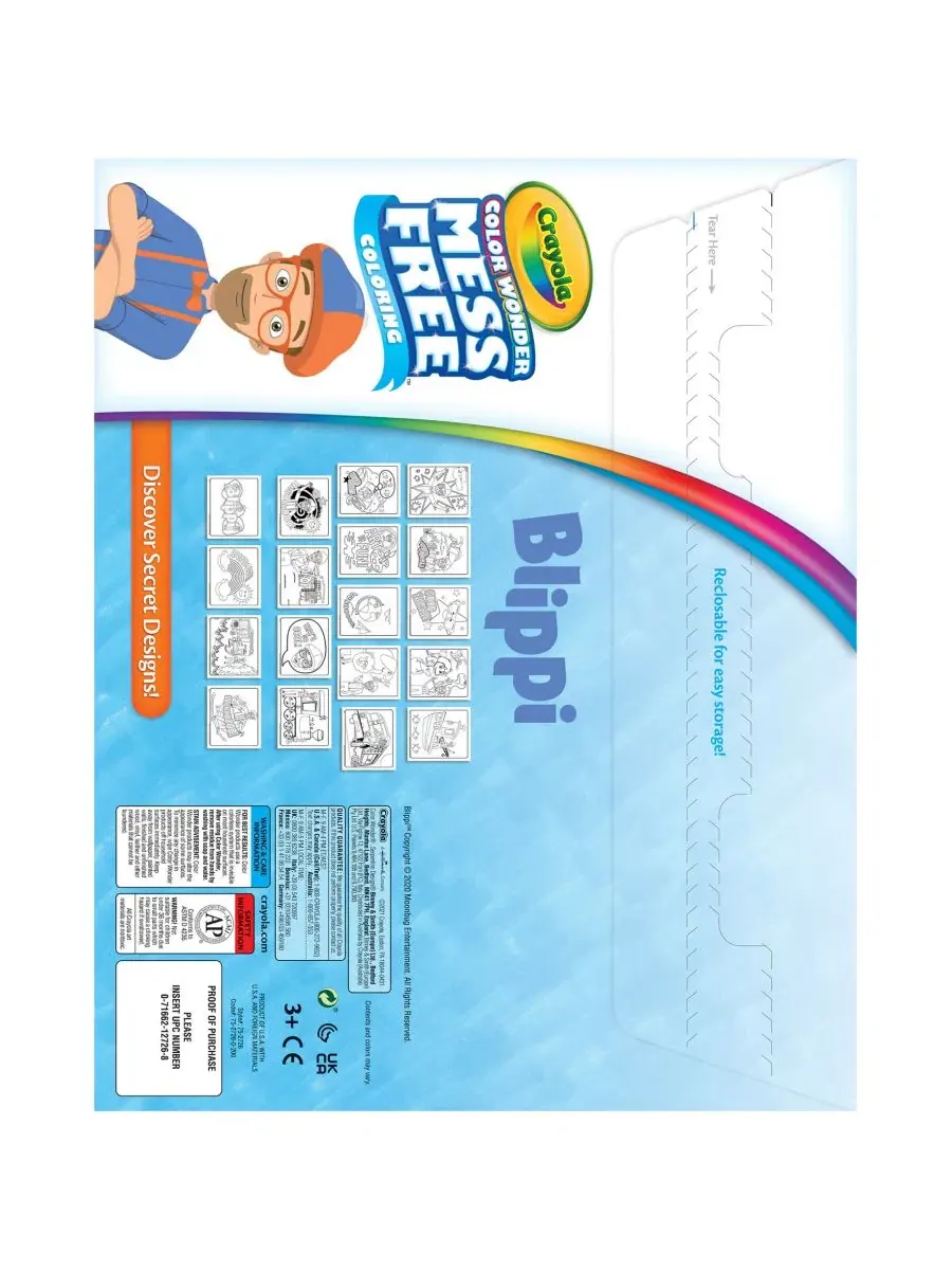 Набор для раскрашивания Color Wonder Blippi, 2 комплекта Crayola — изображение 2 из 5, мульти