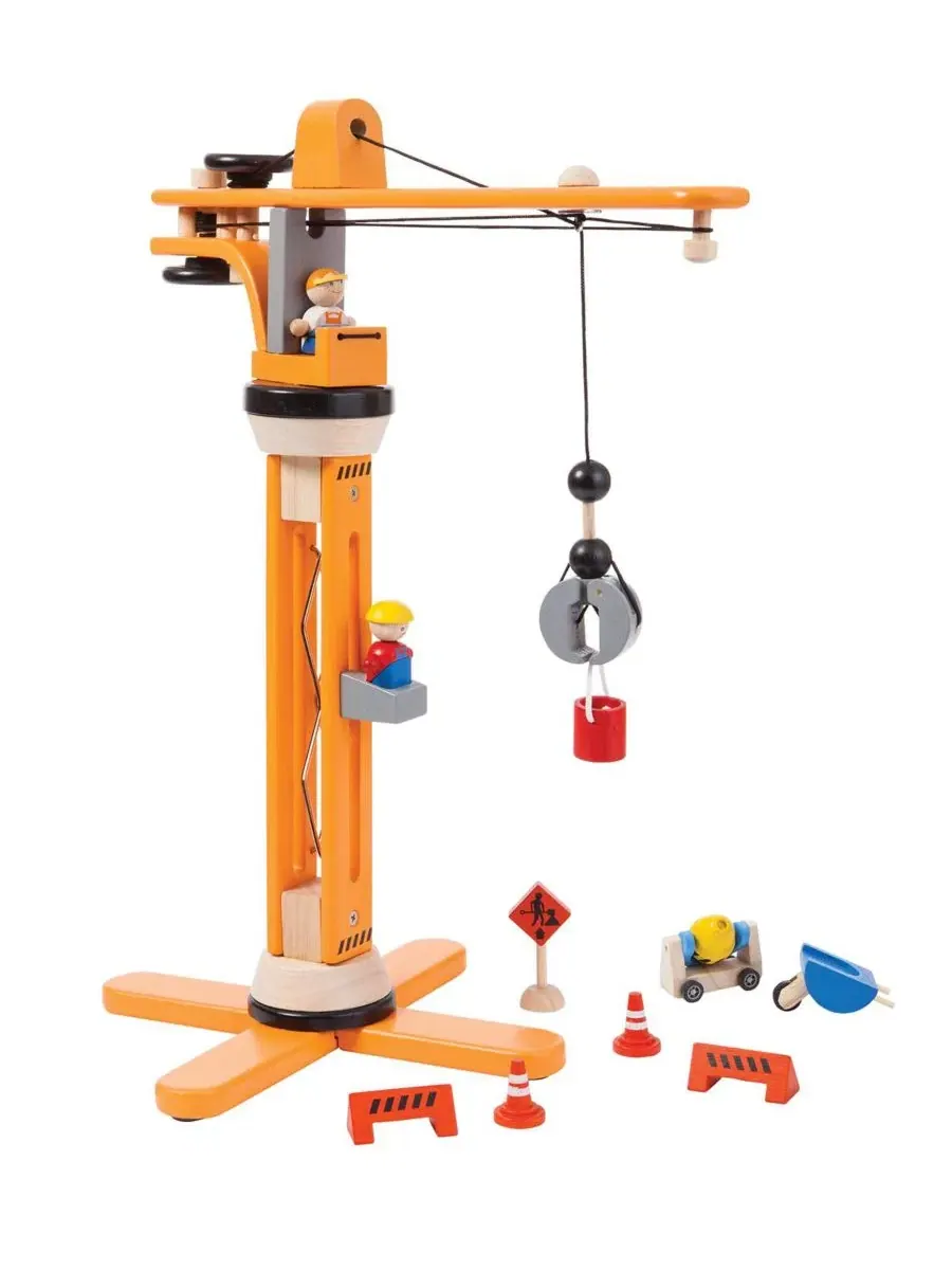 Игровой набор кран PlanToys с фигурками