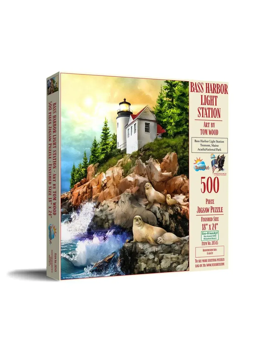 Пазл Bass Harbor Light Station 500 элементов SunsOut